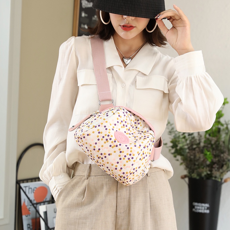 Túi Đeo Chéo Vai Bằng Vải Canvas In Họa Tiết Hoa Thời Trang Dành Cho Nữ