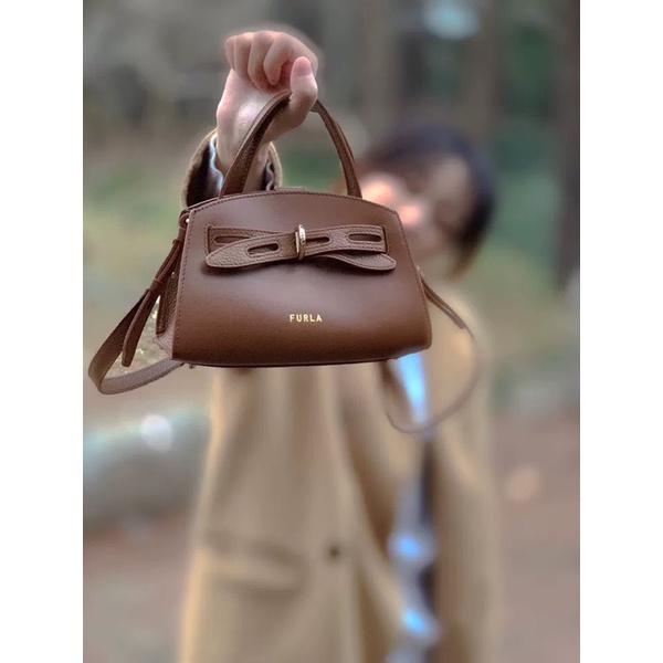 Túi Nữ FURLA Margherita Mini Top Handle hàng xuất,Màu nâu