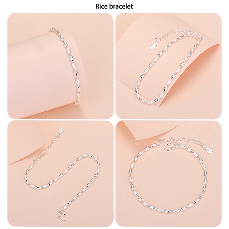 Three Silversmith Bracelets Wholesale Net Red Jewelry Silver Plated Hand Jewelry Round Beads Love Clover Antler Creative Jewelry