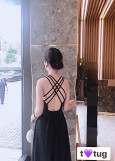 Váy maxi hở lưng, đi biển siêu xinh