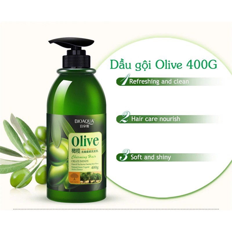BỘ DẦU GỘI DẦU XẢ DẦU Ủ DƯỠNG TÓC OLIVE CỦA BIOAQUA | BigBuy360 - bigbuy360.vn
