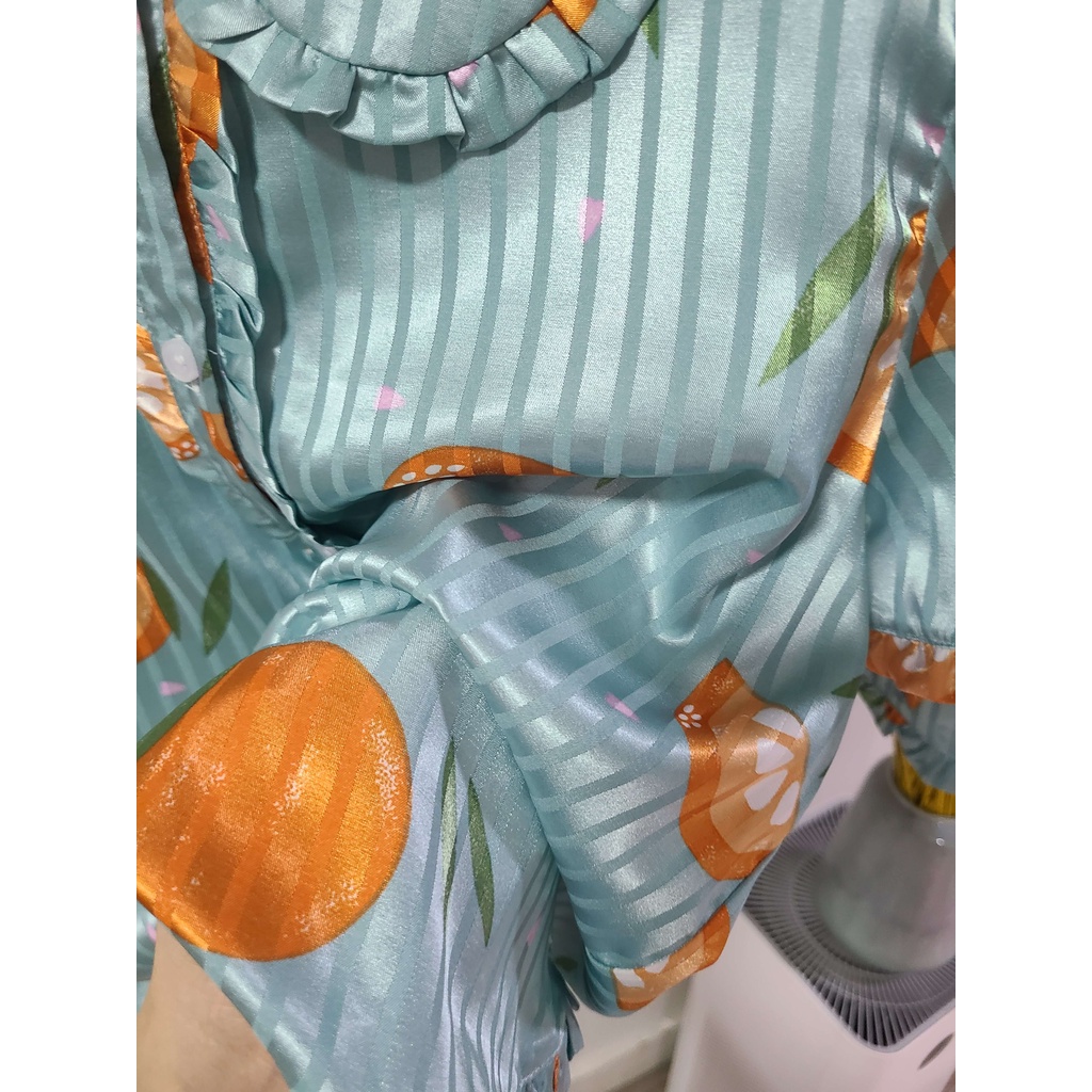 [GIẢM GIÁ]ĐỒ BỘ PIYAMA CỔ SENẢnh thật- Video] vải kate cotton mềm mát, họa tiết cực xinh