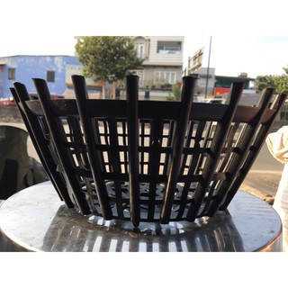 combo 10 chậu giả gỗ nan phụ 25cm