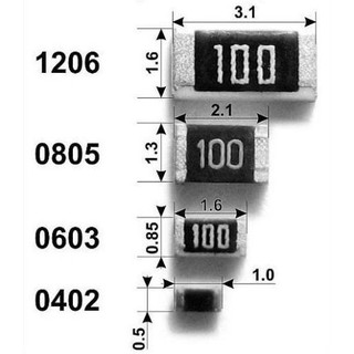 Điện trở dán (SMD) 1 Ohm, 0402, 1/16w, 5% [SET 50 CON]