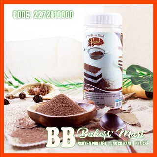 Bột rắc Decor trang trí bánh bánh YUM - Vị CA CAO nâu - Hủ 300gr