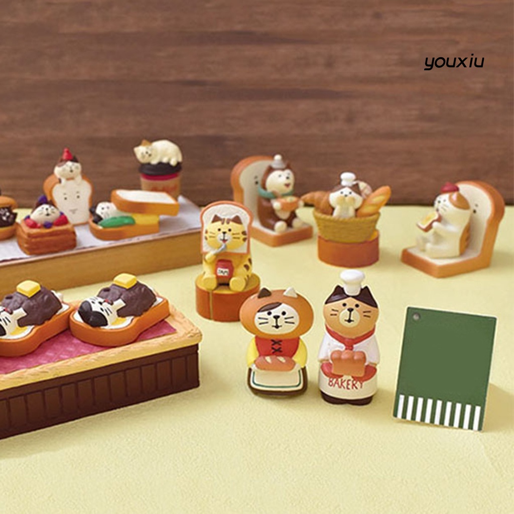 Mô hình mèo Zakka trang trí bánh kem