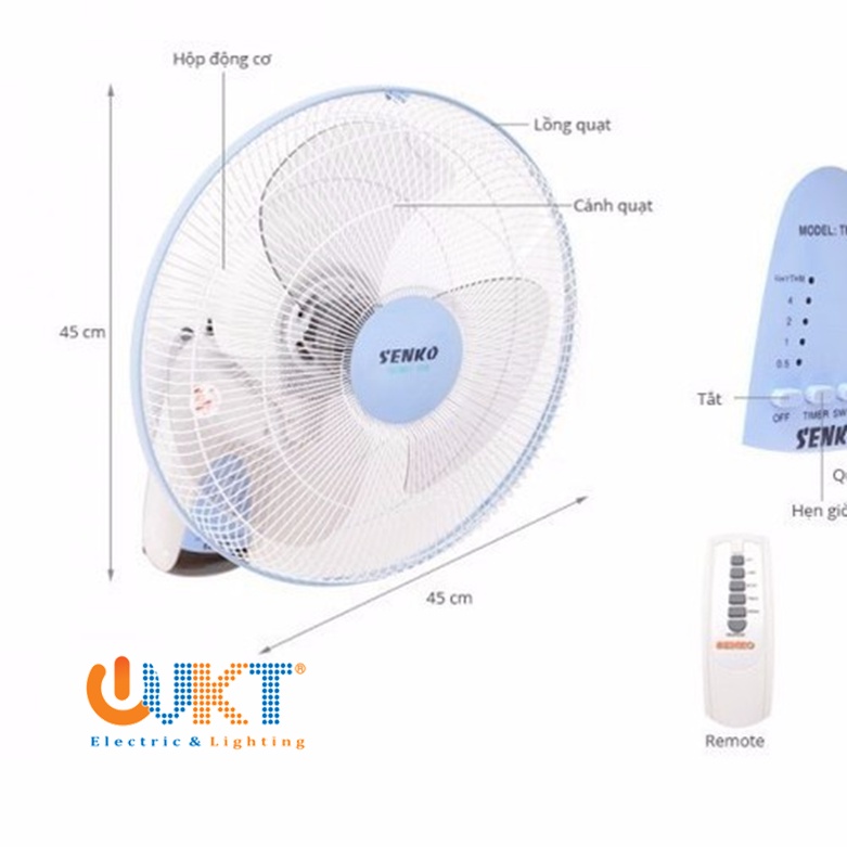 ⚡HÀNG CHÍNH HÃNG - GIAO HỎA TỐC⚡ Quạt Treo Tường Senko Có Remote TR1683