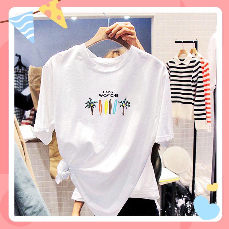 Áo Thun Trắng Ngắn Tay Cổ Tròn 100% Cotton Cho Cặp Đôi S-3Xl 738