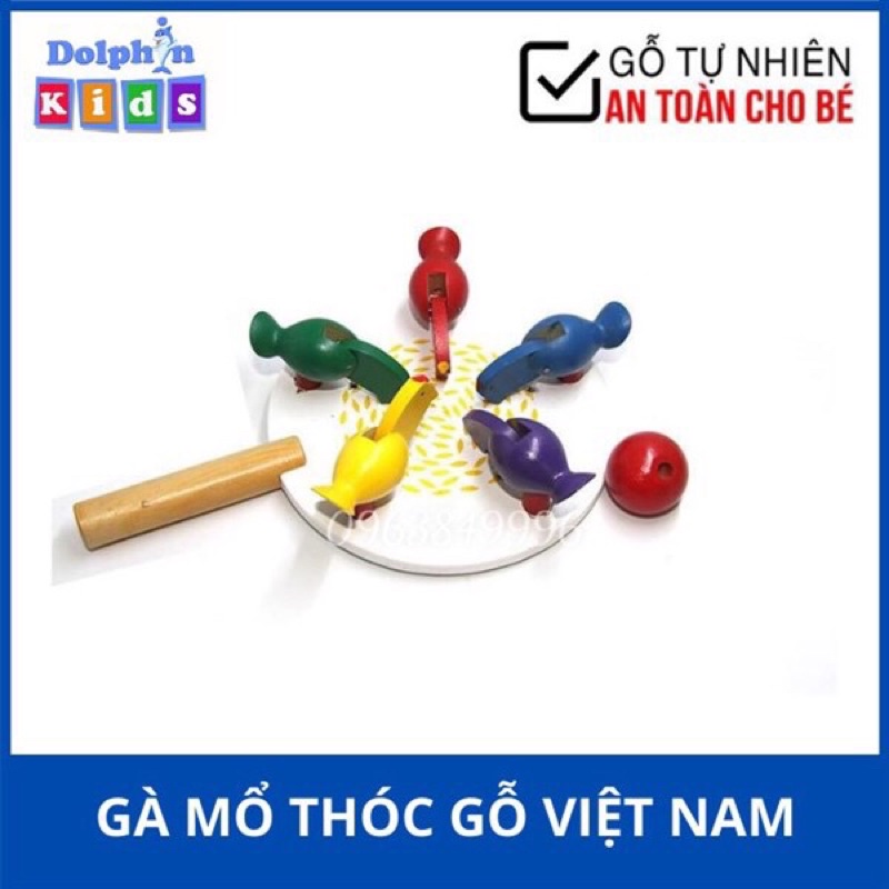 Đồ Chơi GÀ MỔ THÓC GỖ VIỆT NAM - Giúp Bé Thông Minh Và Năng Động Hơn