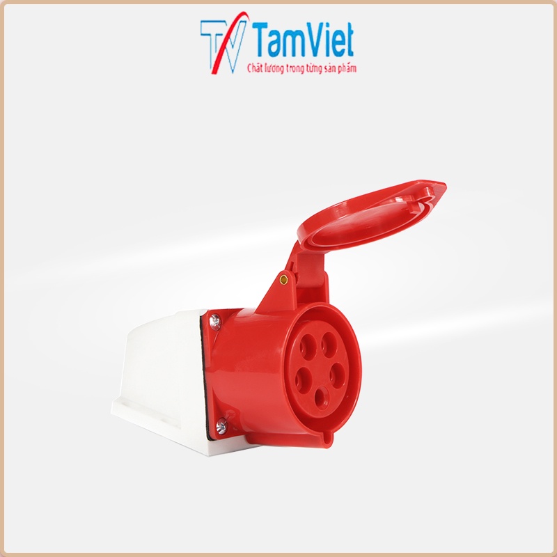 Ổ cắm điện công nghiệp cố định, ổ cắm công nghiệp 3 pha 5 chấu 380V