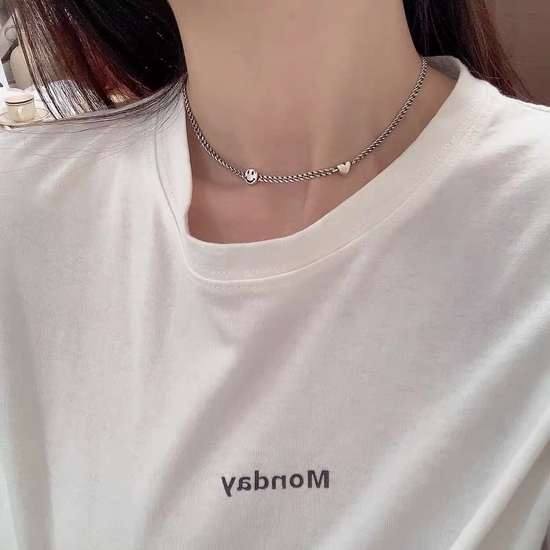Vòng cổ Mặt Emoji Hai Mặt Cười Phong Cách Hip hop