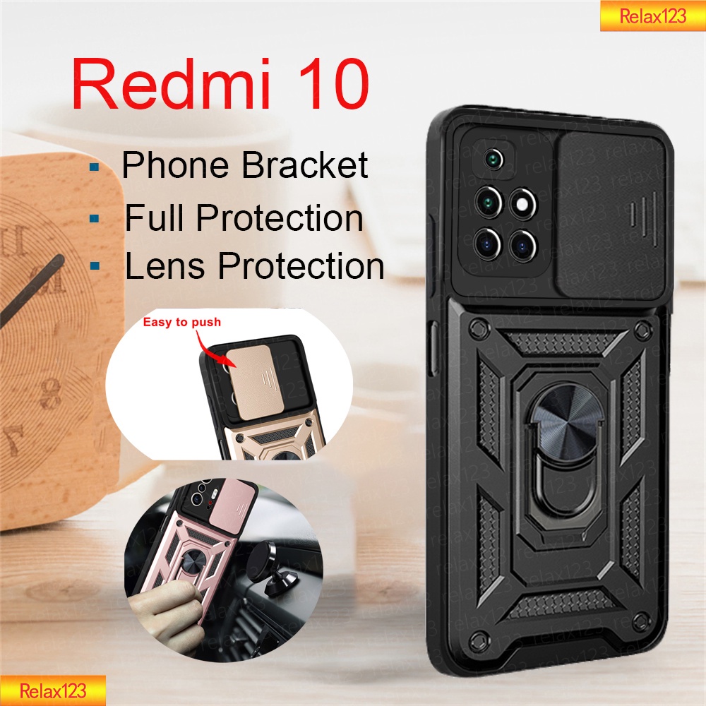 Vỏ cho Xiaomi Redmi10 Redmi Note11 Note 11 10 Pro 4G 5G Vỏ điện thoại Máy ảnh Bảo vệ ống kính Áo giáp Bảo vệ vỏ chống va đập với giá đỡ vòng từ tính Giá đỡ vỏ bọc TPU Vỏ cứng Ốp lưng