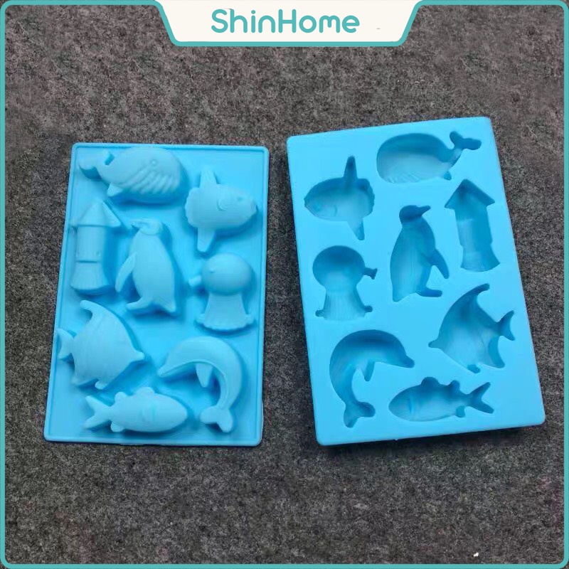 Khuôn silicon làm kẹo, thạch, socola - động vật biển