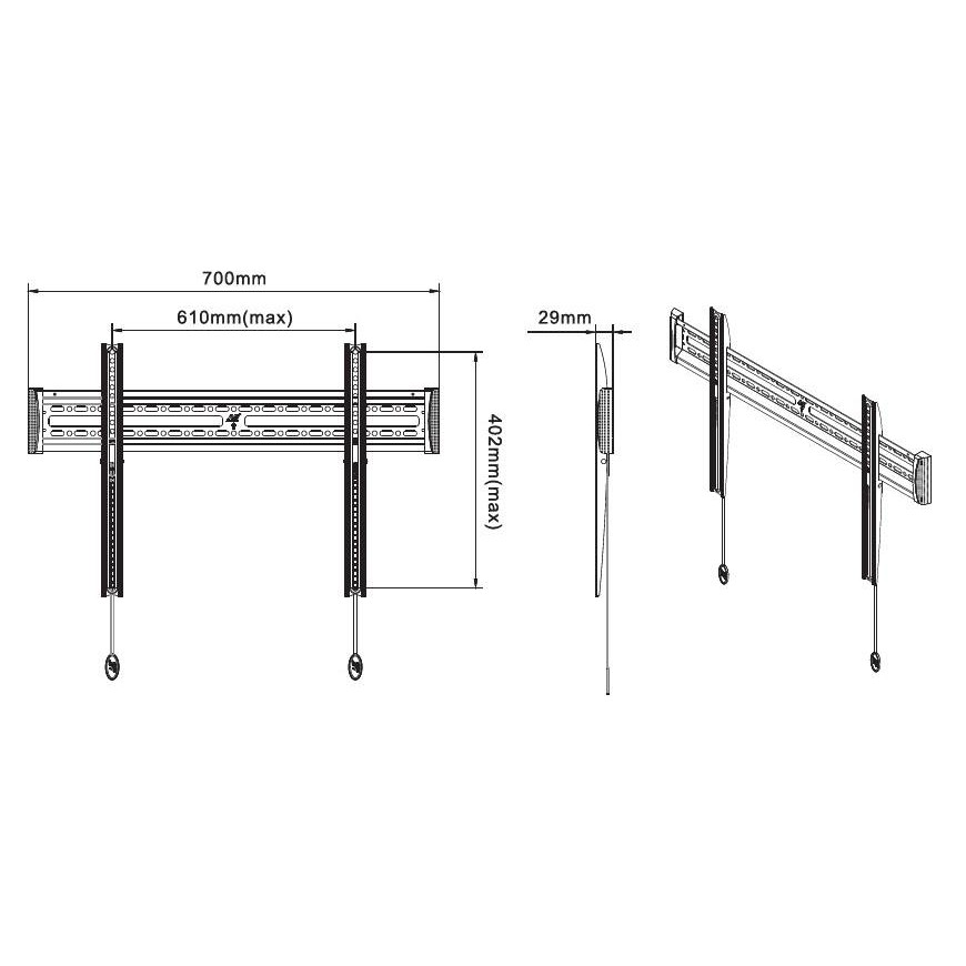 Giá treo tivi thẳng tường NB C3F 32 - 70 inch - Hàng nhập khẩu