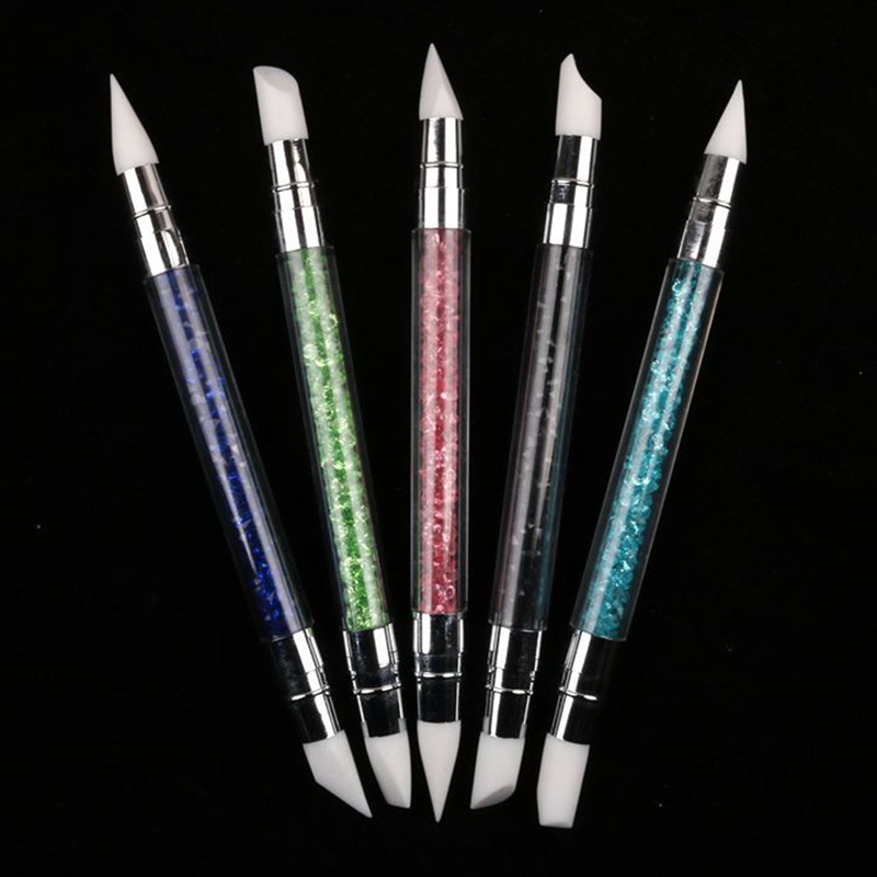 [Hàng mới về] Cọ vẽ trang trí móng đầu silicone 2 đầu