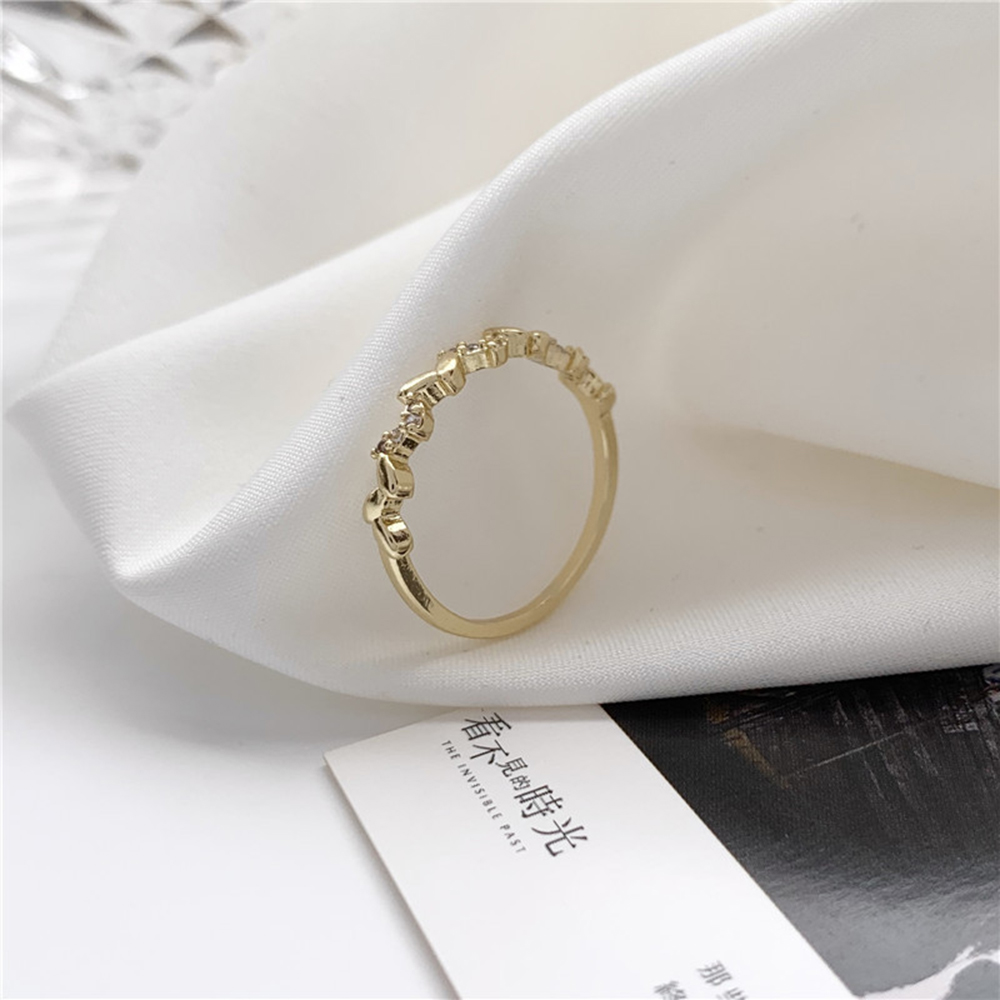 Nhẫn Đeo Tay Kim Loại Hình Lá Xinh Xắn Cho Nữ Yanqueens Đồ trang sức Quà tặng