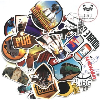 Sticker PUPG siêu ngầu chống nước, chống thấm 29 miếng. Dán vào hành lý, xe máy, vỏ xe đẩy, guitar, máy tính xách tay...