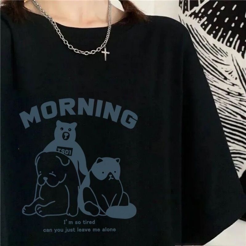 Áo thun tay lỡ unisex MORNING🥰🥰🥰