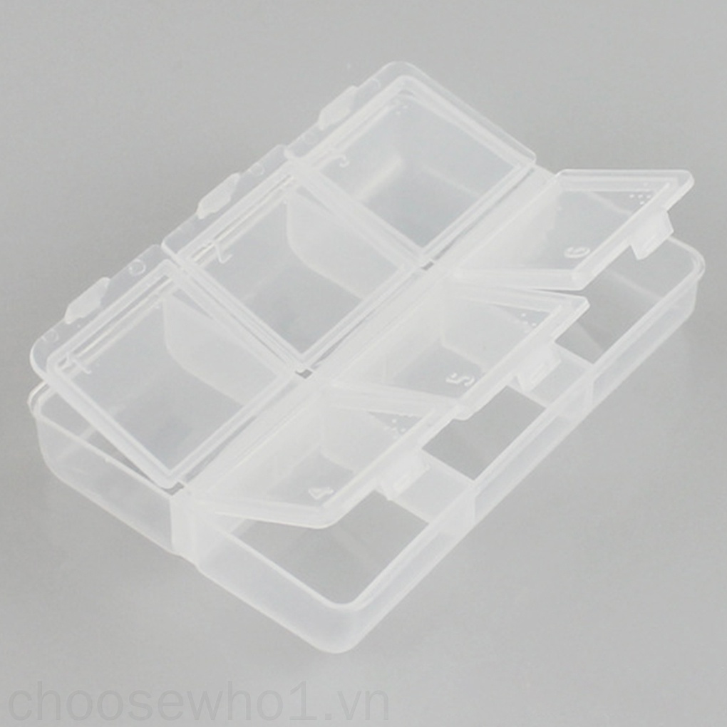 Hộp nhựa 6 ngăn đựng thuốc/ trang sức mang đi du lịch tiện lợi
