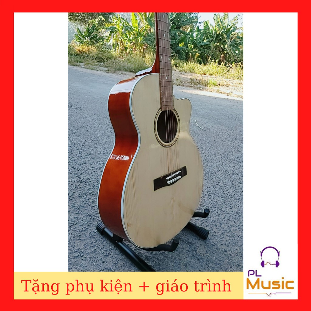 ĐÀN GUITAR CÓ TY,guitar acoustic PL002 cho người mới tập chơi bảo hành 12 tháng