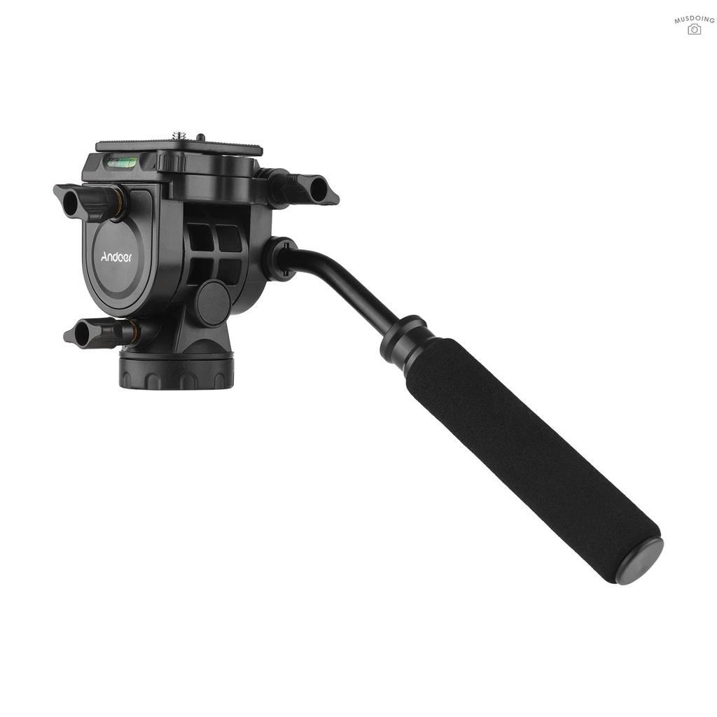 Đầu bi thủy lực Andoer chịu lực 5kg có tay cầm và vít 7.62/ 20.32 cm cho chân máy ảnh