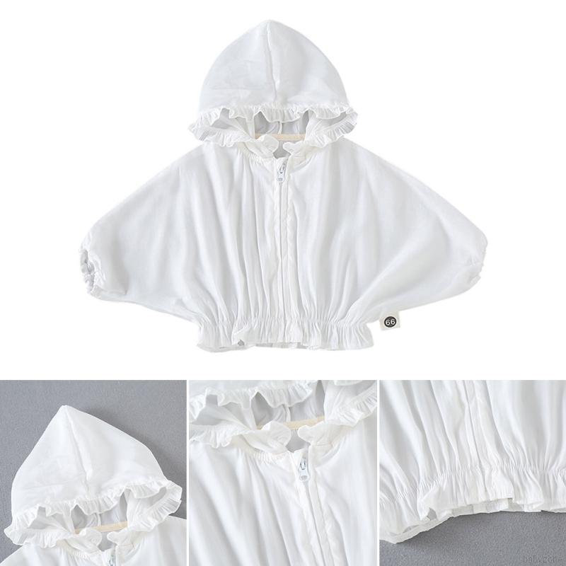 Áo khoác chống nắng thời trang khóa kéo dành cho bé gái