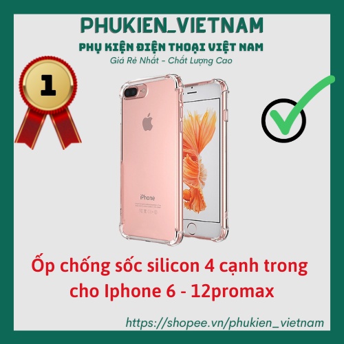 Ốp lưng iPhone TPU mềm trong suốt chống sốc cho iPhone 6s 6 7 8 Plus XS Max XR X 11 PRO MAX 🔥 1K 🔥