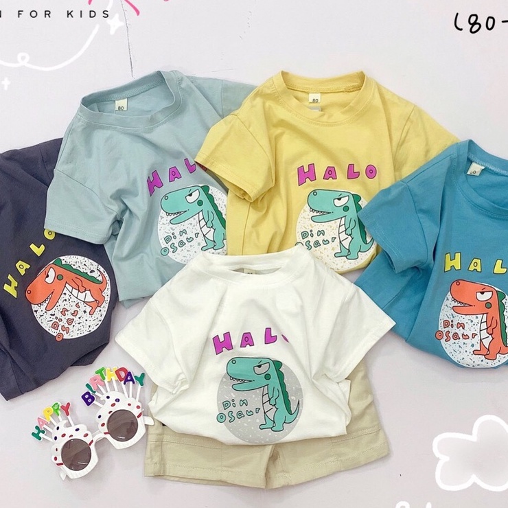 Bộ quần áo 3CT: ÁO COTTON + QUẦN VÀ MŨ KAKI cho bé trai 7-20kg