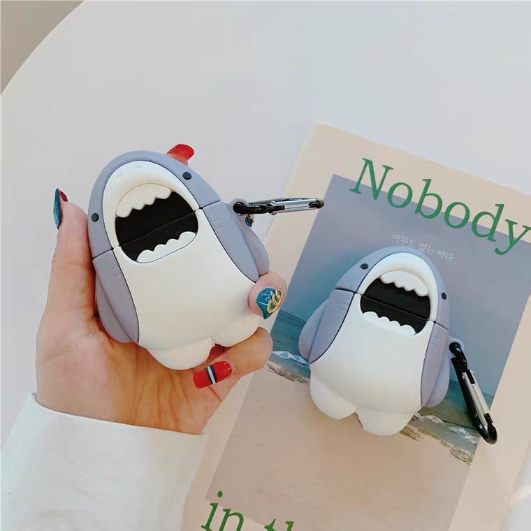 Case apple airpods 1/2/3, airpods pro, ốp hình Shin bút chì, Mewtwo, Cá mập con, xMouse bảo vệ tai nghe không dây