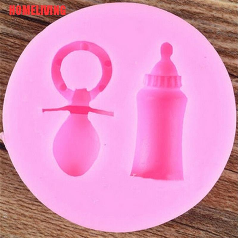 1 Khuôn Silicone Làm Bánh Kẹo Hình Bình Sữa Em Bé Trang Trí
