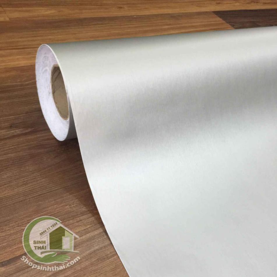 Giấy dán tường decal nhôm xước 3d -  có sẵn keo