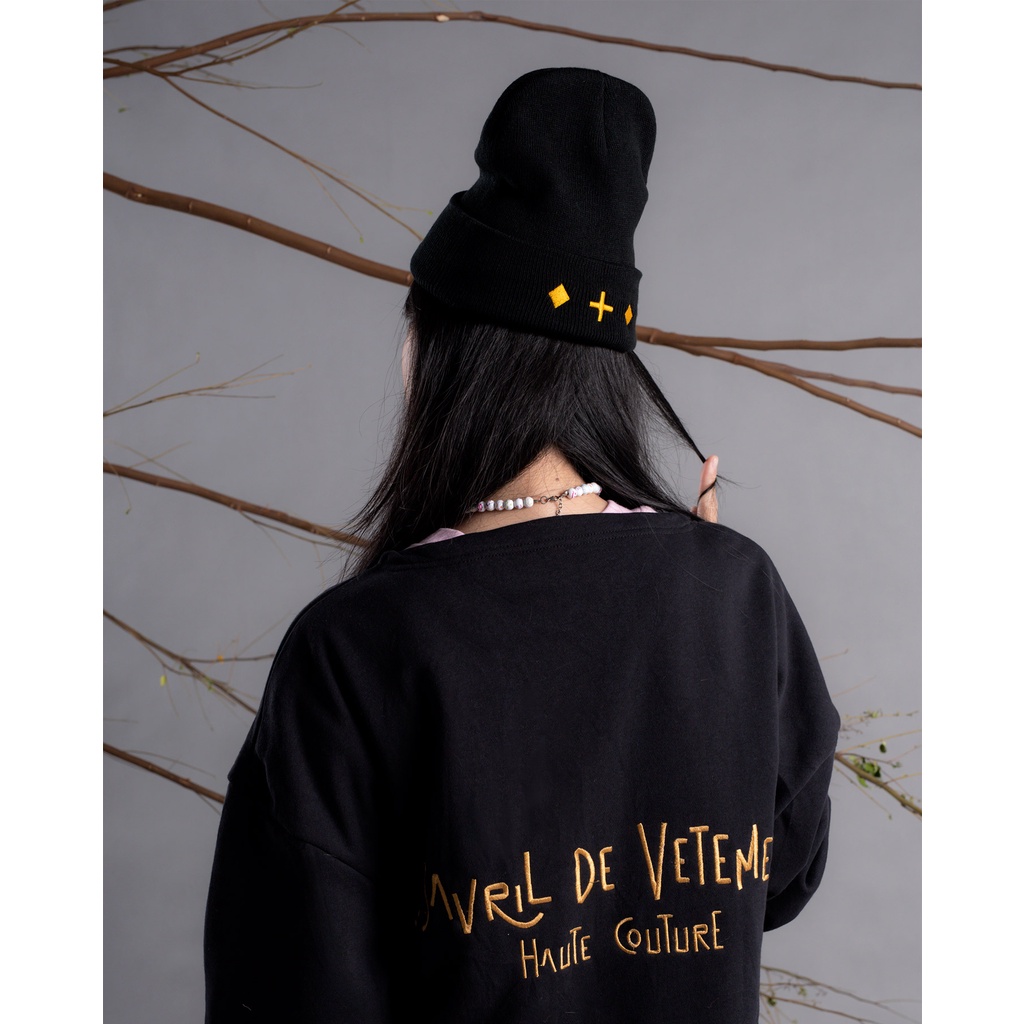 [Mã BMBAU50 giảm 7% đơn 99K] Áo Cardigan LDV Black Gold Motifs Pockets