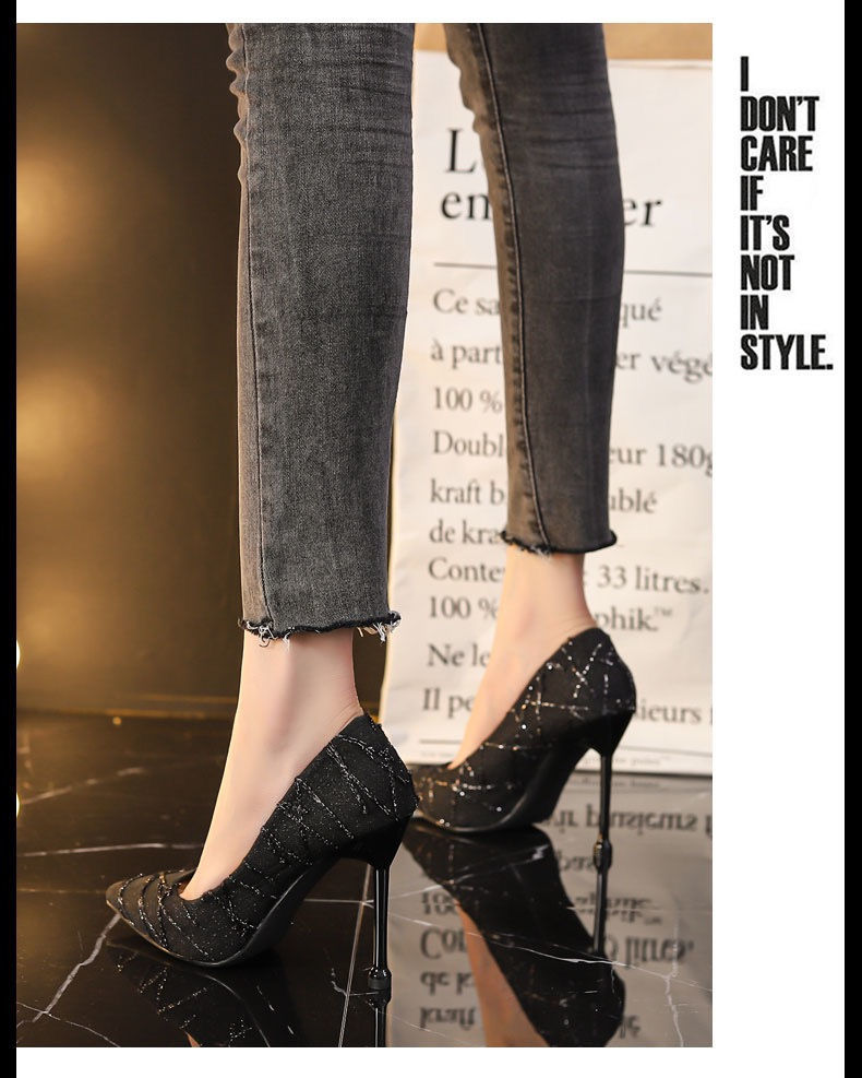 Giày cao gót mũi nhọn thời trang 2021 dành cho nữ