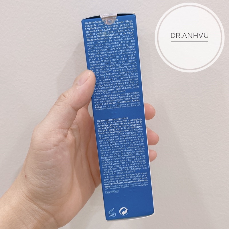 Gel dưỡng ẩm cho da khô Bioderma Atoderm Intensive Gel Cream 75ml