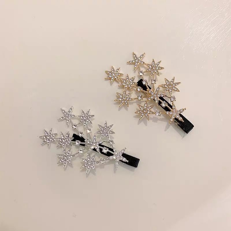 Xu hướng hàn quốc rhinestone ngôi sao clip bên