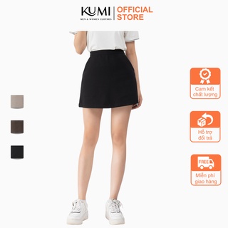 Chân Váy Chữ A Chất Kaki Cao Cấp Co Dãn Có Quần Trong - 3 Màu Đen, Nâu, Ghi Sữa