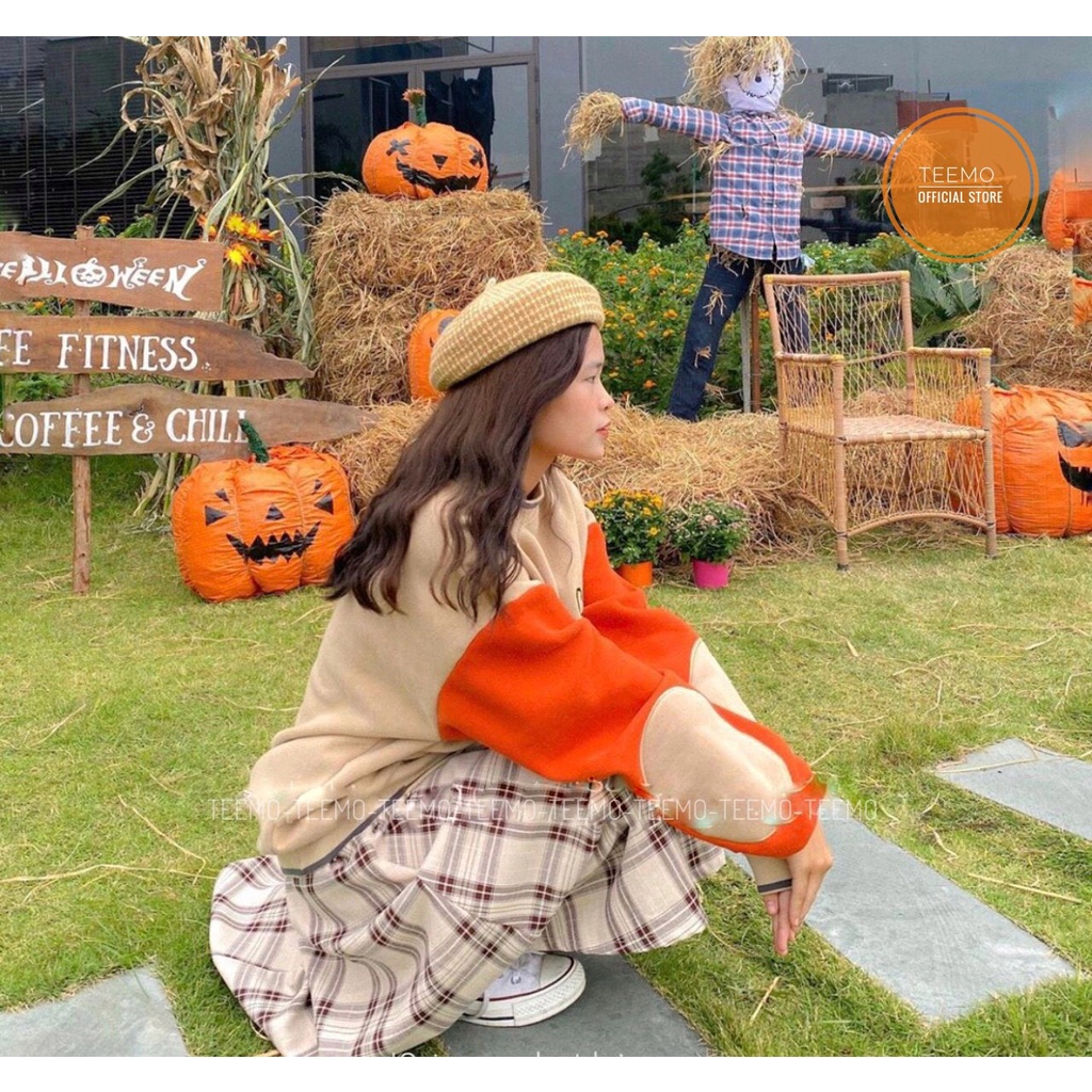 Áo sweater phối màu tay,áo nỉ unisex nam nữ chất dày dặn thu đông 2110A03 (Có sẵn/ảnh thật) | BigBuy360 - bigbuy360.vn