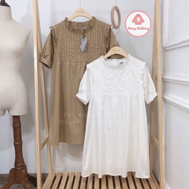 Váy babydoll viền bèo. (Hình thật + video)