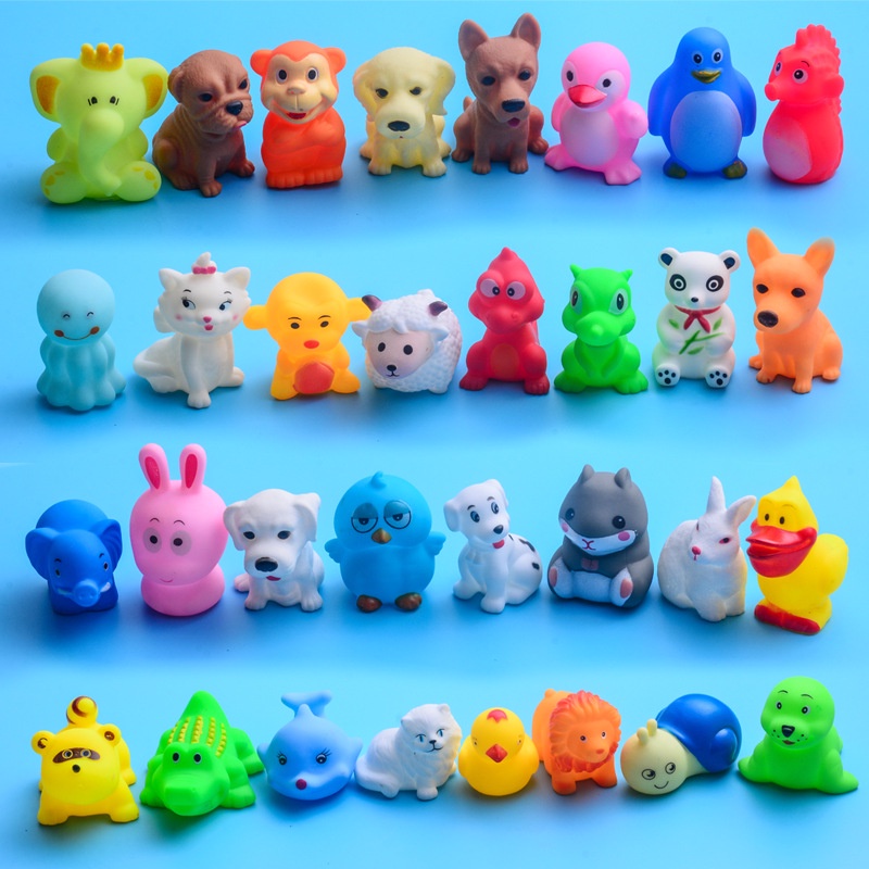 Set 100 con chút chít đồ chơi thú cưng thả bồn tắm cho bé