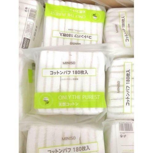 Bông Tẩy Trang Miniso Nhật Bản 180 Miếng MỀM MỊN AN TOÀN CHO MỌI LOẠI DA