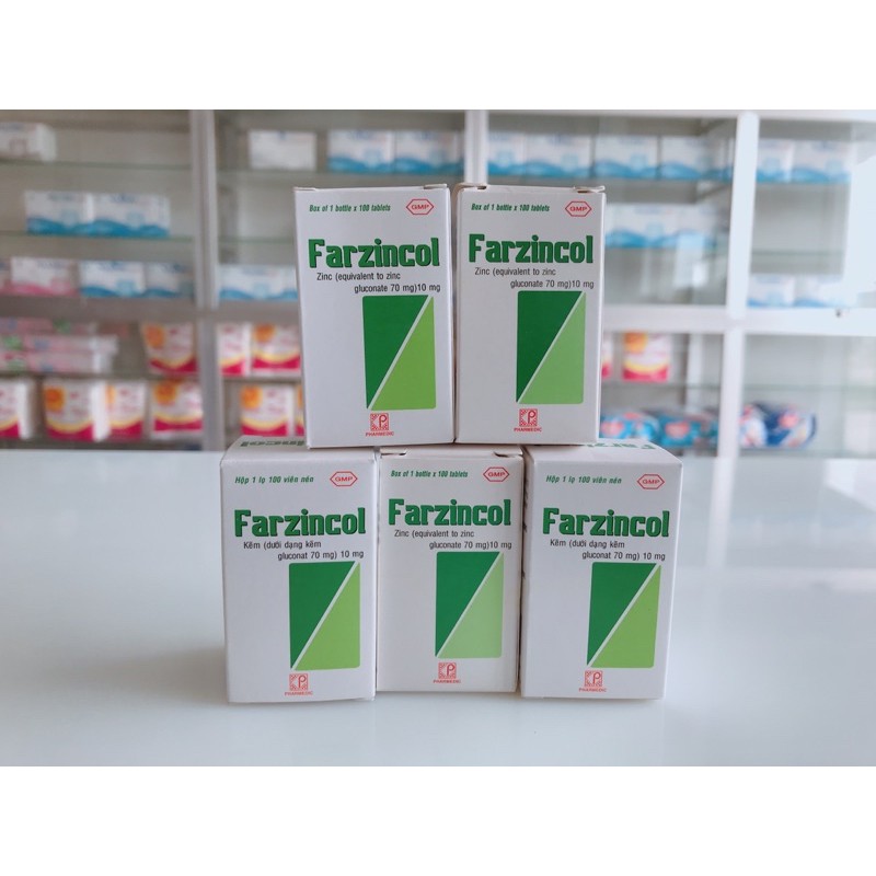 Farzincol Zinc 70mg Viên uống kẽm lọ/100v