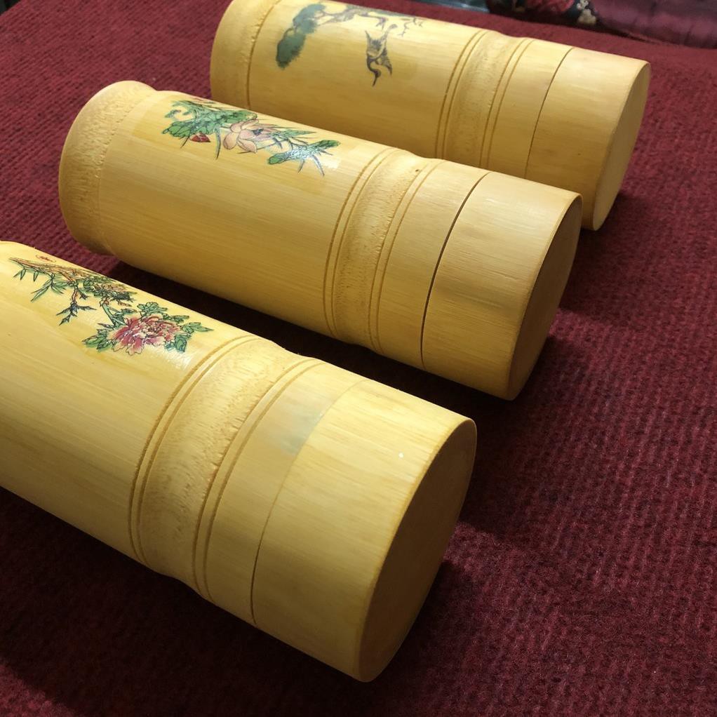 Hộp đựng chè thân thiện với môi trường- chất liệu bằng tre mộc mạc không chất độc hại - quà ngày tết 2022