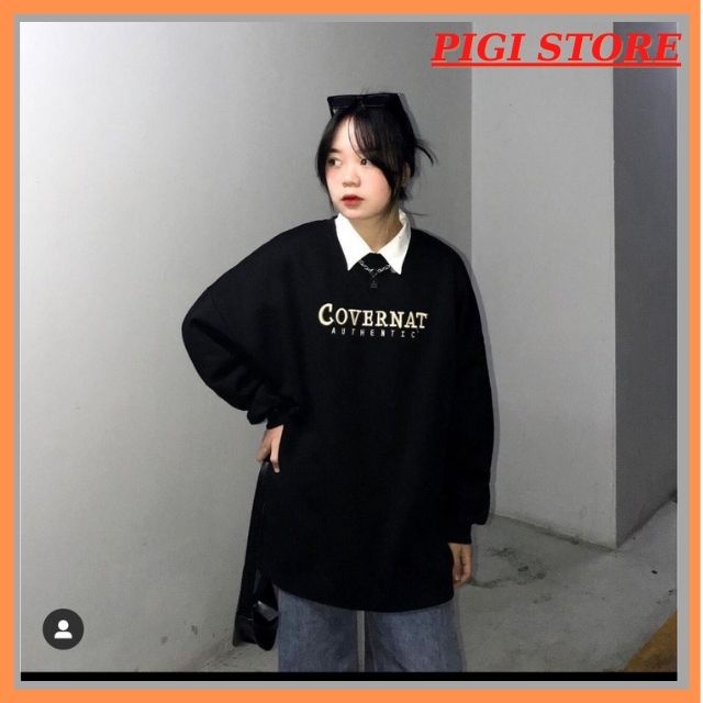 Áo Sweater Form Rộng Unisex Tay Bồng Nam Nữ Mặc Được Chất Nỉ Hàng Xuất Dày Đẹp Không Bai, Không Xù PIGIStore Mã 03