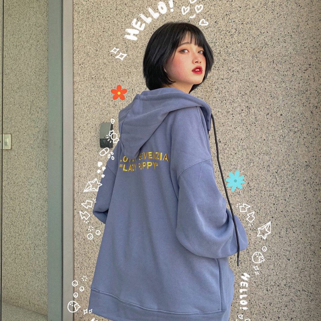 Áo Khoác Nỉ Bông Cardigan PUPPY LAZY 07.07 Unisex Dáng Hoodie SEVENZIA | BigBuy360 - bigbuy360.vn