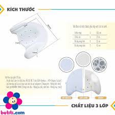 Gối cao su non RICCO UR8883 chống bẹt đầu cho bé 0m+ mềm mại thấm hút tốt t hàng chính hãng