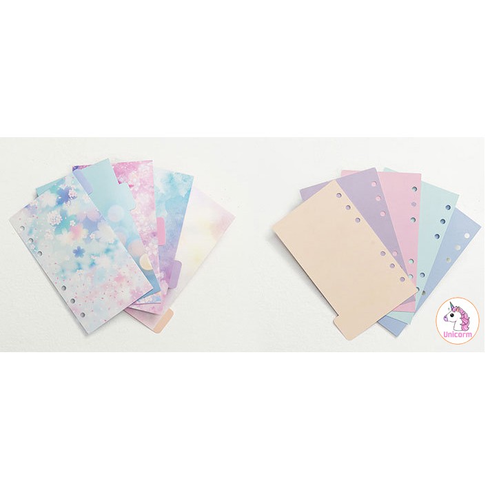 Tab Phân Trang galaxy flower A5/A6 cho Sổ Còng/Sổ Planner