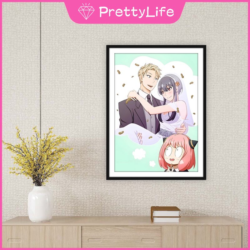 Bộ Tranh Đính Đá 5D Tự Làm Kích Thước 30X40Cm Hình Anime