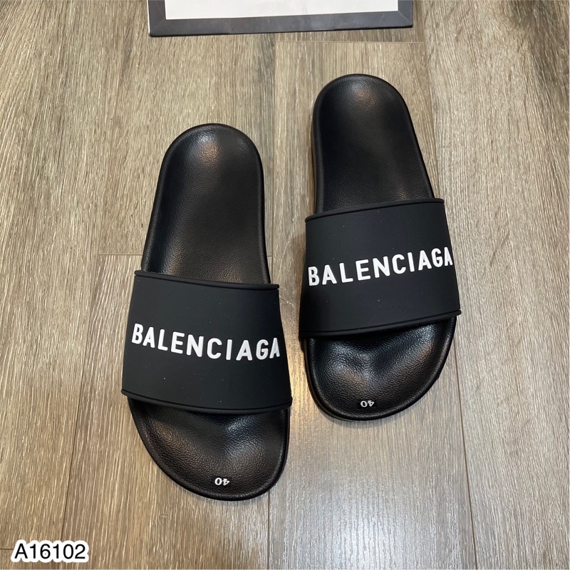 Dép nam nữ đẹp BALENCIGA CAO CẤP quai ngang màu hồng trắng thời trang sành điệu, Dép lê xỏ ngón thể thao đế cao đúc D2