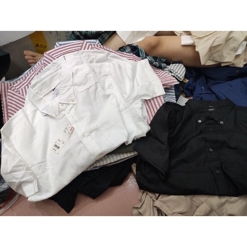 [Thanh Lí Tồn Size L]Áo Sơ Mi Nam Cộc Tay Uniqlo Oxford Vải Thoáng Mát ,Thấm Hút ,Lịch Lãm | BigBuy360 - bigbuy360.vn