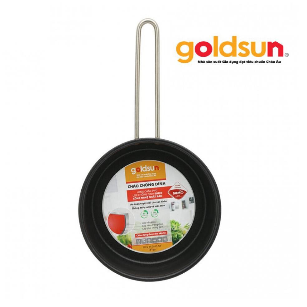 FREESHIP Chảo từ chống dính Goldsun size 16,18 phù hợp mọi loại bếp